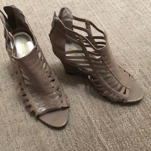 Taupe Wedge Heels!